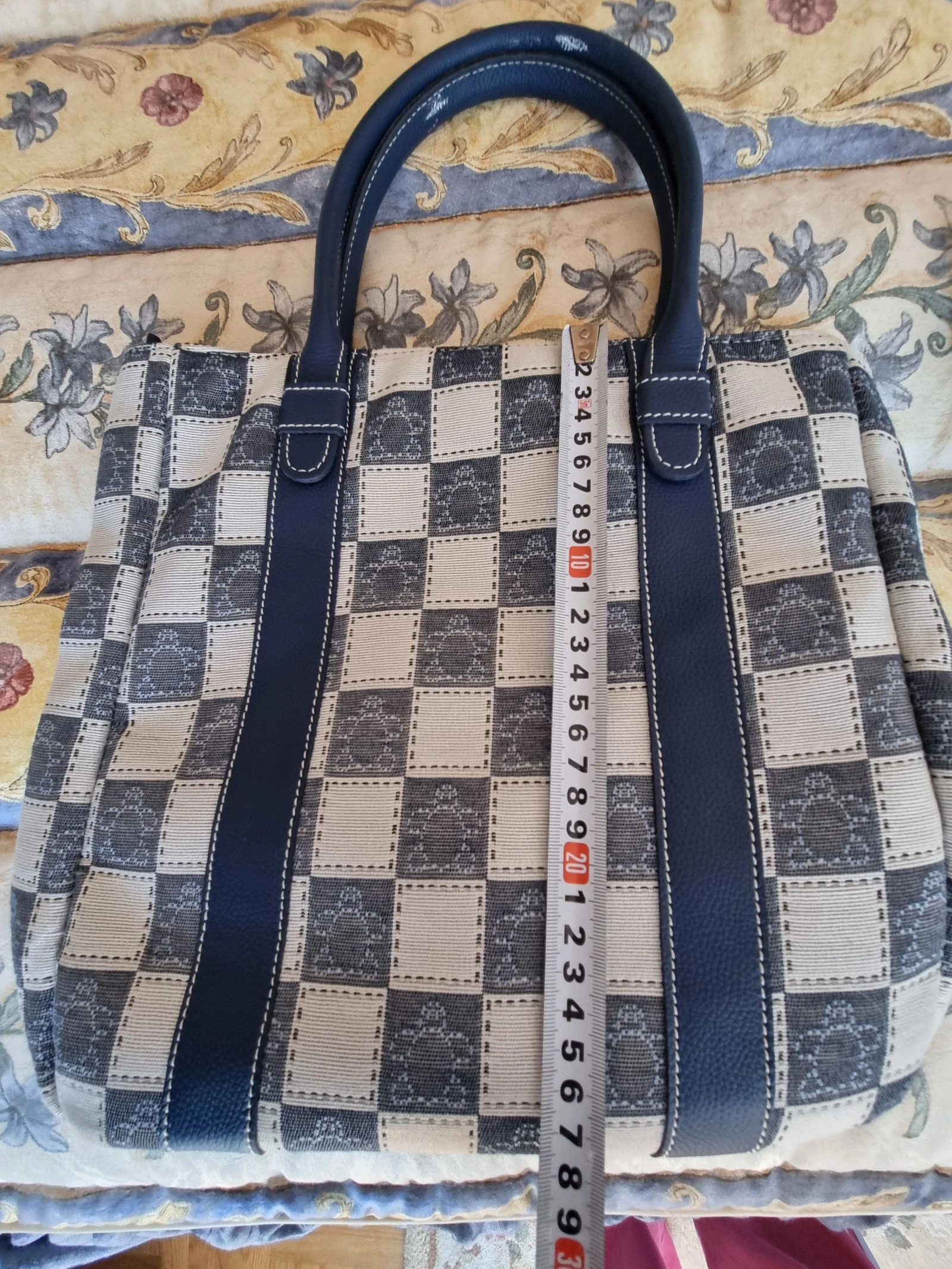 Opdrukkoffer met blauwe ruitjes – photo 4